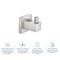 Kibi Cube Bathroom Towel & Robe Hook 3 Count KBA1501BN-3PC - alternate 2